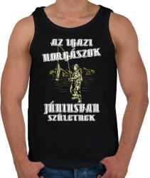 printfashion Júniusi horgász - Férfi atléta - Fekete (4765220)