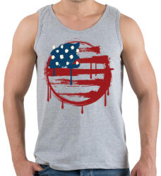 printfashion Amerikai Nemzet - Férfi atléta - Sport szürke (78461)