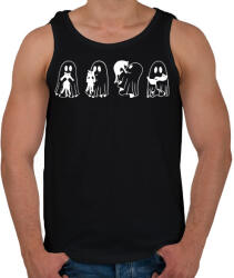 printfashion Macskás szellem - Férfi atléta - Fekete (14563276)