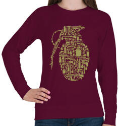 printfashion Gránát - Női pulóver - Bordó (137140)