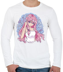 printfashion Anime csaj - Férfi hosszú ujjú póló - Fehér (13090297)