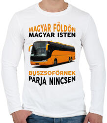 printfashion Buszsofőrnek párja nincsen - Férfi hosszú ujjú póló - Fehér (7465403)