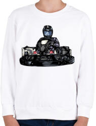 printfashion Gokart - Gyerek pulóver - Fehér (15879393)