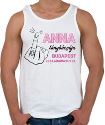 printfashion Egyedi név lámybúcsúja - fekete - Férfi atléta - Fehér (13521819)