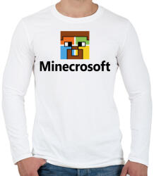printfashion Minecrosoft - Férfi hosszú ujjú póló - Fehér (831449)