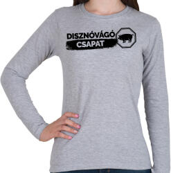 printfashion disznovago csapat - Női hosszú ujjú póló - Sport szürke (2153497)