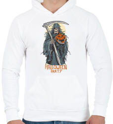 printfashion Halloween party csontváz - Férfi kapucnis pulóver - Fehér (9455101)