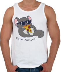 printfashion Chin-chillin' - Férfi atléta - Fehér (13817219)