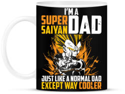 printfashion Super Saiyan Dad - Bögre - Fekete (794562)