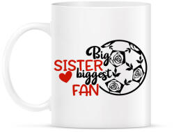 printfashion Big sister biggest fan - Bögre - Fehér (4952057)