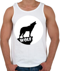 printfashion Farkas hold - Férfi atléta - Fehér (5037421)