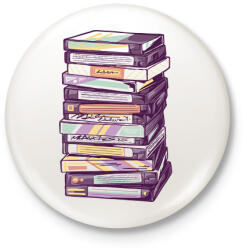 printfashion VHS kazetták - Kitűző, hűtőmágnes - Fehér (12660132)