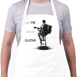 printfashion Just me and my guitar - Kötény - Fehér (6371750)