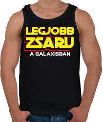 printfashion LEGJOBB ZSARU A GALAXISBAN - Férfi atléta - Fekete (11572590)