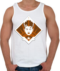 printfashion Apex Legends Bangalore Jelvény (Badge) - Férfi atléta - Fehér (1307082)