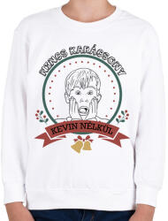 printfashion Nincs karácsony Kevin nélkül - Gyerek pulóver - Fehér (9478816)