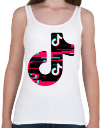 printfashion Tik Tok logo - Női atléta - Fehér (2132457)