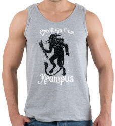 printfashion Krampusz - Férfi atléta - Sport szürke (77333)