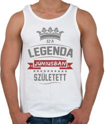 printfashion Ez a legenda júniusban született - Férfi atléta - Fehér (2459751)