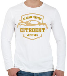printfashion Citroenes sofőr - Férfi hosszú ujjú póló - Fehér (4796114)