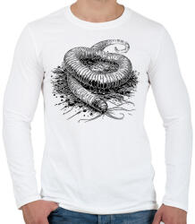 printfashion Földigiliszta rajz - Férfi hosszú ujjú póló - Fehér (16688050)