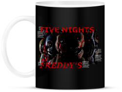 printfashion FIVE NIGHTS AT FREDDYS - Bögre - Fekete (15184825)
