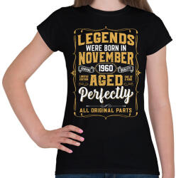 printfashion A tökéletes legendák novemberben születtek - Női póló - Fekete (6087089)