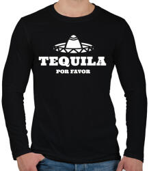 printfashion TEQUILA Por Favor - Férfi hosszú ujjú póló - Fekete (252917)