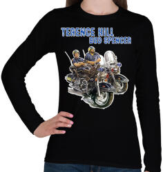 printfashion Bud Spencer és Terence Hill - Női hosszú ujjú póló - Fekete (8531447)