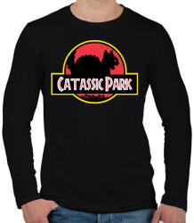 printfashion Catassic Park - Férfi hosszú ujjú póló - Fekete (13419426)