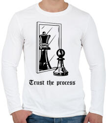 printfashion Trust the process - Férfi hosszú ujjú póló - Fehér (15882388)