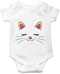 printfashion Cica fej - Baba Body - Fehér (9184673)