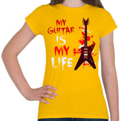 printfashion My guitar is my Life - Női póló - Sárga (16248168)