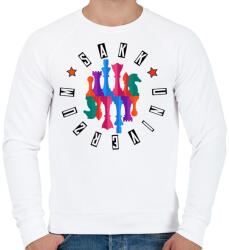 printfashion Sakk univerzum 2 - Férfi pulóver - Fehér (4920316)