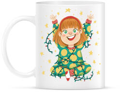 printfashion Kislány égősorral - Bögre - Fehér (10774049)