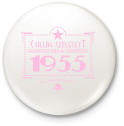 printfashion csillag-1955-pink - Kitűző, hűtőmágnes - Fehér (3076630)