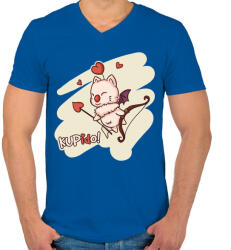 printfashion KUPidO - Férfi V-nyakú póló - Királykék (1160079)