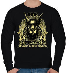 printfashion Agresszív - Férfi pulóver - Fekete (34376)