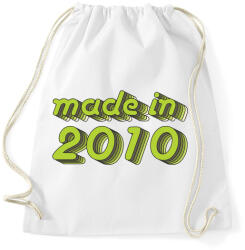 printfashion made-in-2010-green-grey - Sportzsák, Tornazsák - Fehér (490119)