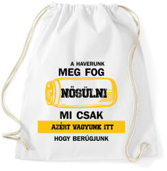 printfashion A haverunk meg fog nősülni - Fekete - Sportzsák, Tornazsák - Fehér (6865186)