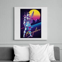 printfashion Bangalore Retro - Apex Legends - Vászonkép - Fehér (6626476)