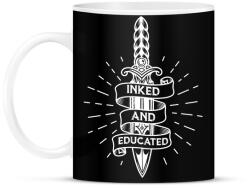 printfashion Tetovált és művelt - Bögre - Fekete (12602425)