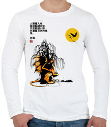 printfashion A sárkány kémleli az eget - Férfi hosszú ujjú póló - Fehér (2336248)