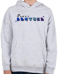 printfashion super brother - Gyerek kapucnis pulóver - Sport szürke (1680181)