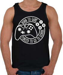 printfashion Born to Game, Forced to go to School - Férfi atléta - Fekete (16756158)