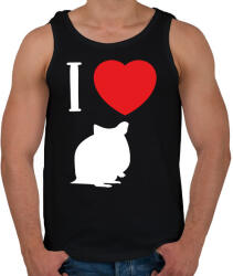 printfashion I love hamster (white) - Férfi atléta - Fekete (7094893)