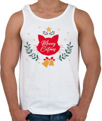 printfashion Meowy Catmas - Férfi atléta - Fehér (9562171)