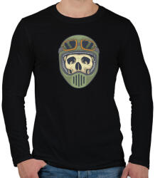 printfashion koponya sisak - Férfi hosszú ujjú póló - Fekete (4725408)