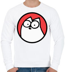 printfashion White cat - Férfi pulóver - Fehér (2939586)