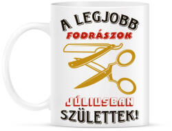 printfashion Fodrász szülinapja július színes - Bögre - Fehér (5490771)